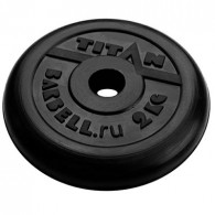 Блин обрезиненный TITAN Barbell 2 кг (d31)